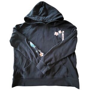 Mens’ Black Japanese Style Hoodie Size L